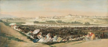 Francisco goya Painting - La Dehesa de San Isidro en su fiesta Romántico moderno Francisco Goya